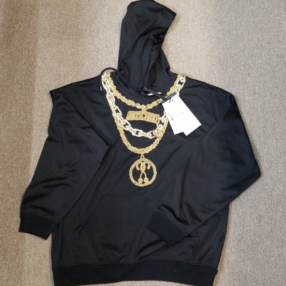 H&M Moschino Hooded Shirt with Appliques Large L
